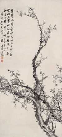 吴熙载 癸丑（1853年）作 梅花图 轴